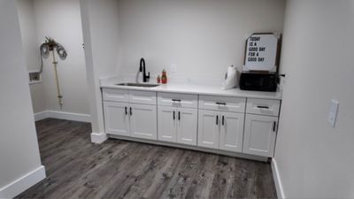 Shared kitchenette and common area